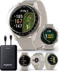 Garmin Approach S50 (Cream Gold/Ivory) Golf GPS Smartwatch Bundle - 1.2' AMOLED Display, On-Course Features, Wrist Heart Rate with PlayBetter Screen Protectors & 5000mAh Portable Charger