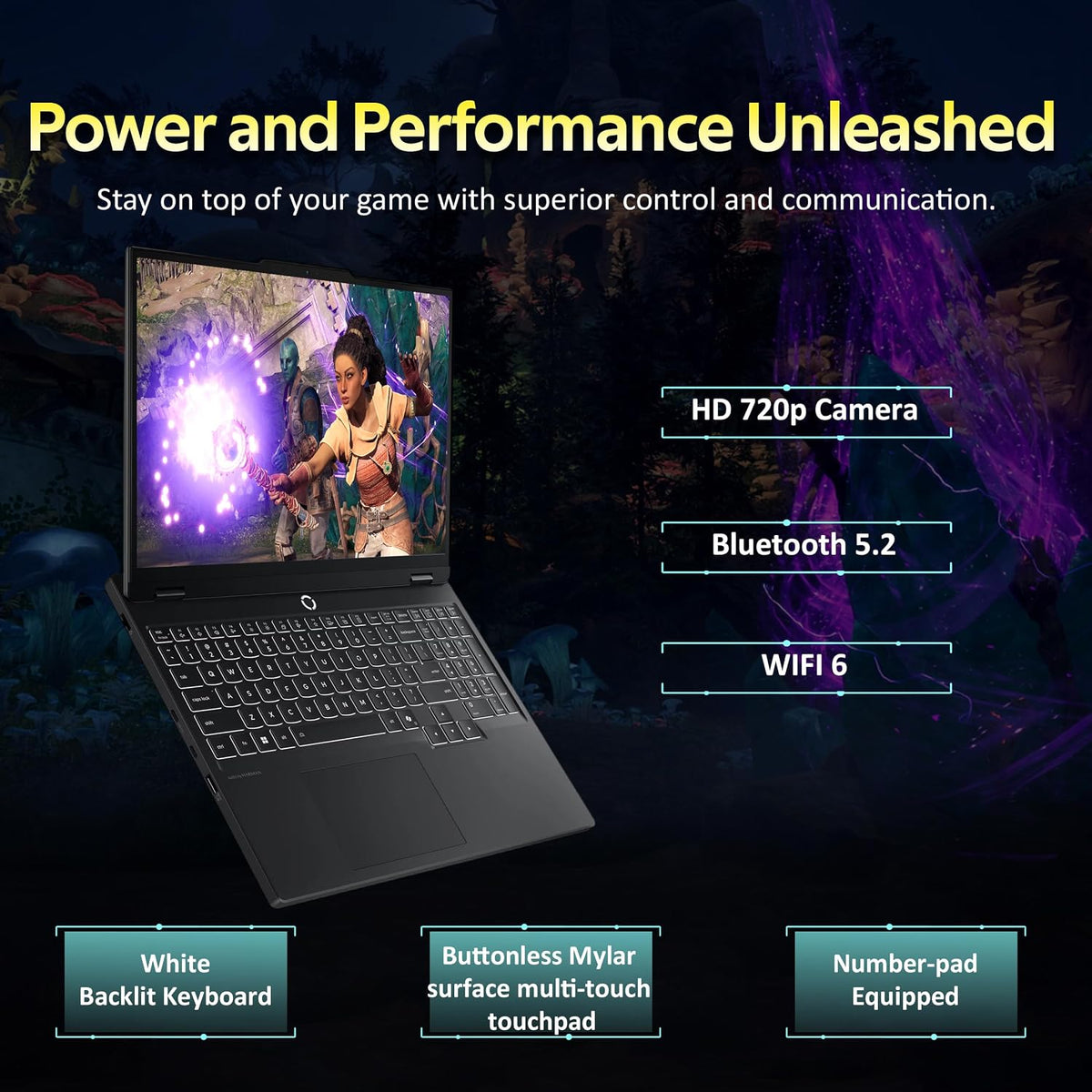 Lenovo Legion 5 15.3' WUXGA 165Hz Gaming Laptop, AMD Ryzen 7 260, GeForce RTX 5060, 16GB DDR5, 1.5TB Storage (512GB SSD+1TB Docking Station), Backlit Keyboard, HD Camera, Wi-Fi 6, Win 11 Pro, Black
