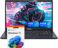 ASUS 14' FHD Laptop, Intel Pentium N6000 Processor, 4GB RAM, 64GB eMMC, Intel UHD Graphics, 720p Webcam, Wi-Fi, Bluetooth, Windows 11, Star Black (Renewed)
