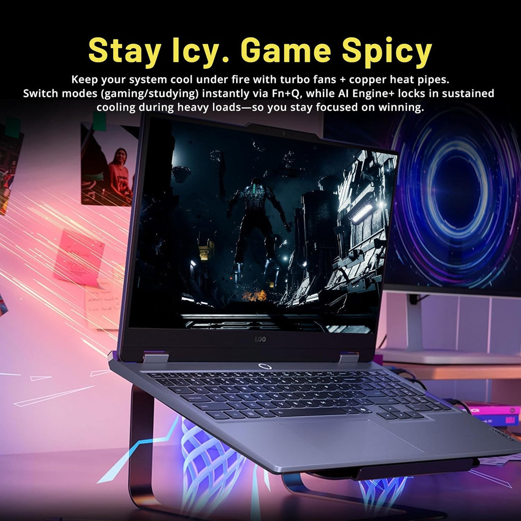 Lenovo LOQ 15.6' FHD 144Hz Gaming Laptop, AMD Ryzen 7 250, GeForce RTX 5050 8GB GDDR7, 16GB DDR5, 1.5TB Storage (512GB SSD+1TB Docking Station Set), Backlit Keyboard, Wi-Fi 6, Win 11 Pro, Gray