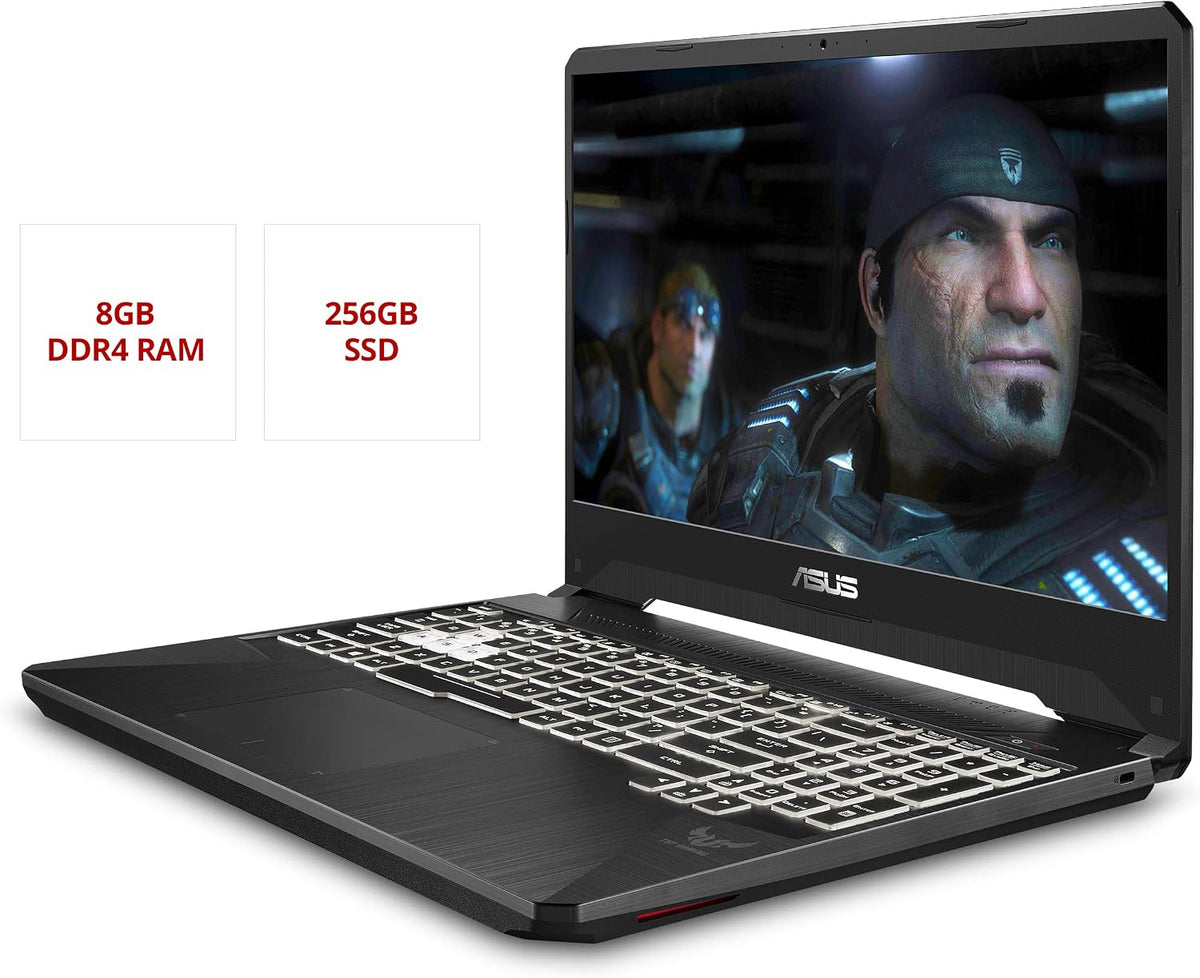 ASUS TUF FX505DT Gaming Laptop- 15.6', 120Hz Full HD, AMD Ryzen 5 R5-3550H Processor, GeForce GTX 1650 Graphics, 8GB DDR4, 256GB PCIe SSD, RGB Keyboard, Windows 10 64-bit - FX505DT-AH51