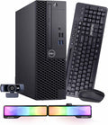 Dell OptiPlex 3060 Desktop | Intel i5 8th Gen | 16GB RAM | 500GB SSD | Win 11 Pro | Wireless Keyboard + Mouse | RGB Soundbar | 2K Webcam | Home & Office PC (Renewed)