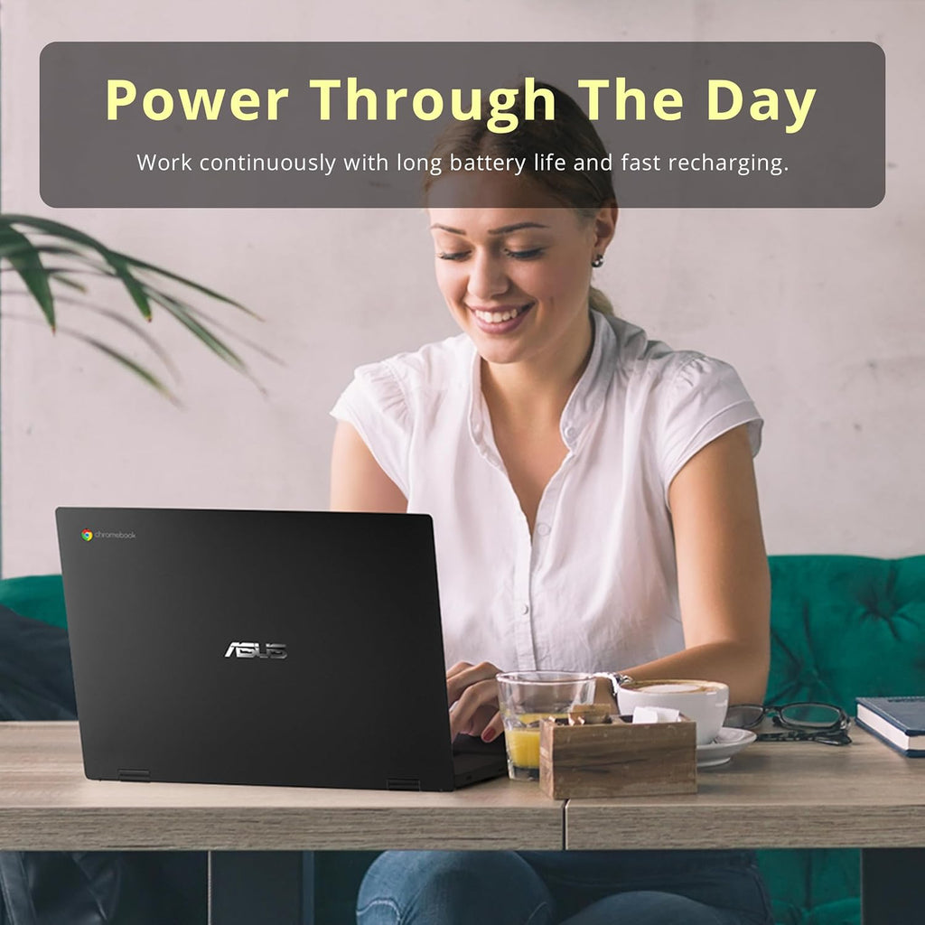 ASUS Chromebook CX1 15.6' FHD Laptop, Intel Celeron N3350 Processor, 4GB RAM, 64GB eMMC Flash Memory, Intel HD Graphics, 720P Webcam, Stereo Speakers, Chrome OS, Black (Renewed)