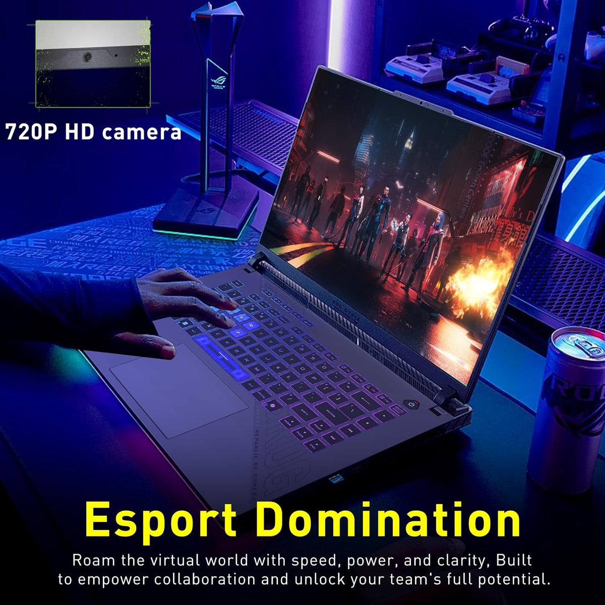ASUS ROG Strix G16 16' WUXGA 165Hz Gaming Laptop, GeForce RTX 5070 Ti 12GB GDDR7, AMD Ryzen 9 8940HX, 64GB DDR5, 4TB SSD, Backlit Keyboard, FHD Camera, Win 11, Gray, 1TB Docking Station Set