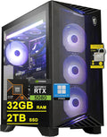 msi Aegis ZS2 Gaming Desktop AMD 12-core Zen 5 Ryzen 9 9900X (>i9-14900HX) 32GB DDR5 2TB SSD GeForce RTX 5080 (Up to 1801 AI Tops) 360mm Liquid Cooler 850W 80+ Gold PSU Support HDD Win11Pro w/ICP Hub