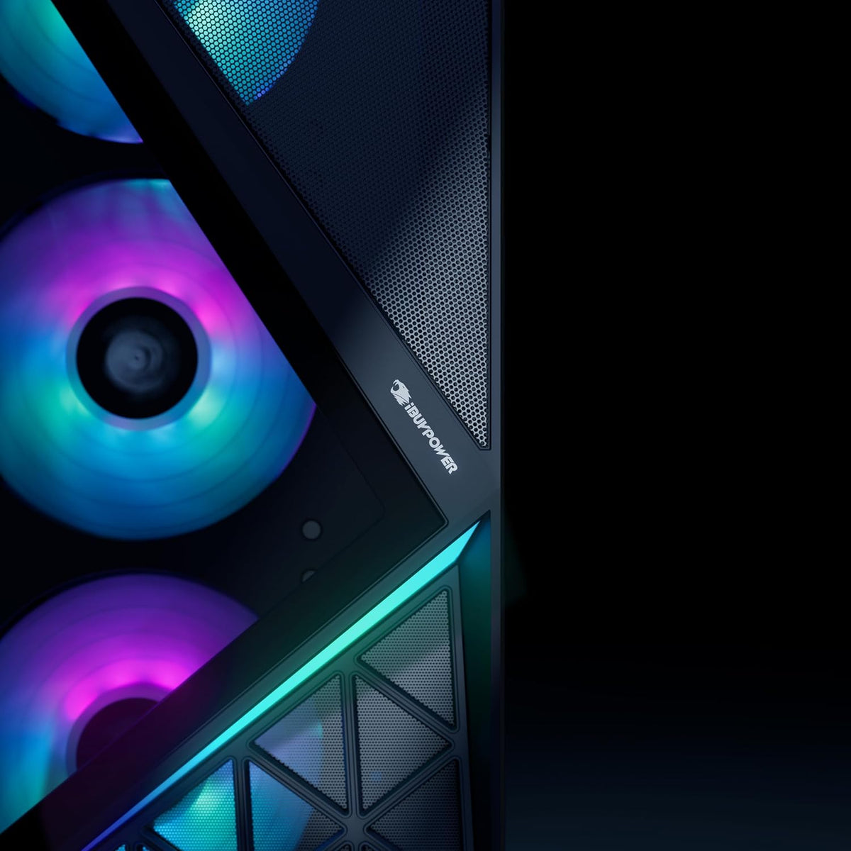 iBUYPOWER Slate Black Gaming PC Desktop Computer AMD Ryzen 7 8700F CPU, AMD Radeon RX 9060XT 8GB GPU, 32GB DDR5 RGB 5200MHz RAM, 2TB NVMe SSD, Windows 11 Home, Gamer Keyboard and Mouse - SBA7R96XT03