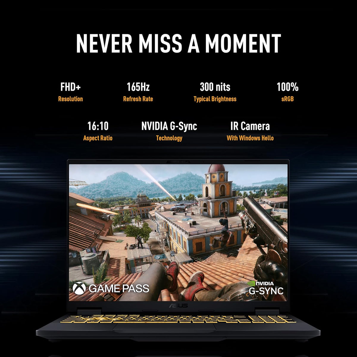 ASUS TUF Gaming F16 (2025) Gaming Laptop, 16' FHD+ 165Hz 16:10 Display, Intel® Core™ i5 Processor 13450HX, NVIDIA® GeForce RTX™ 5050, 16GB DDR5, 512GB PCIe Gen4 SSD, Wi-Fi 6E, Win 11 Home
