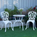 YKSY&YKSY 3-Piece Patio Bistro Furniture Set Cast-Aluminum Bistro Table Set for Lawn,Garden,Backyard