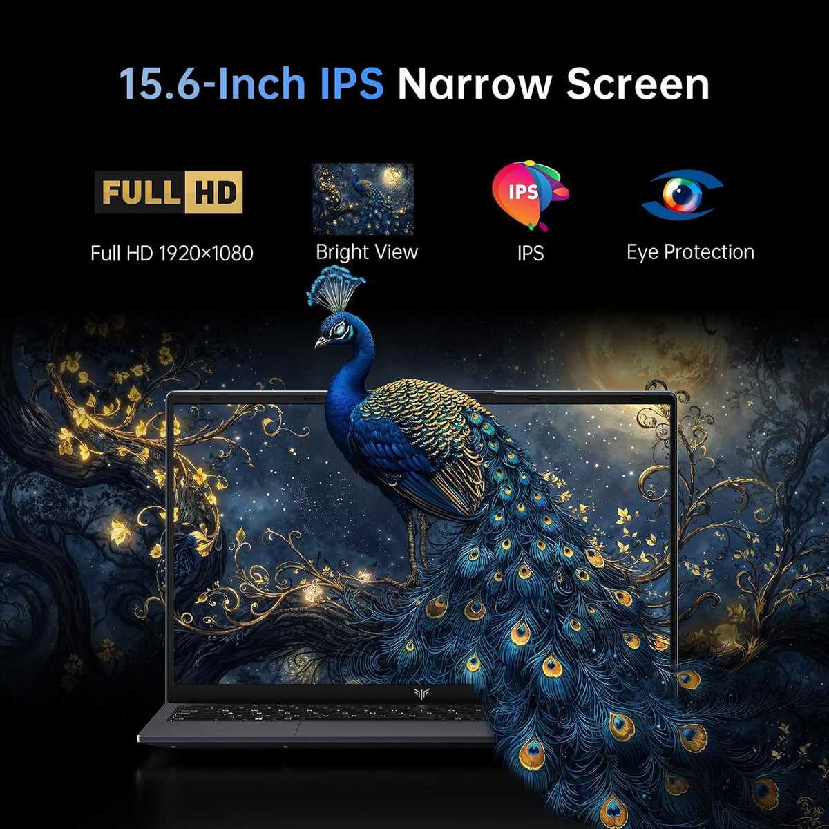 MALLRACE 2026 New Laptop,15.6-inch IPS with Windows 11 PRO Laptop with Quad-Core N95(Up to 3.4GHz),16GB DDR4 512GB SSD,Metal Shell, BT5.0, 5G WiFi, USB3.2, Type_C, Webcam, 38Wh Battery