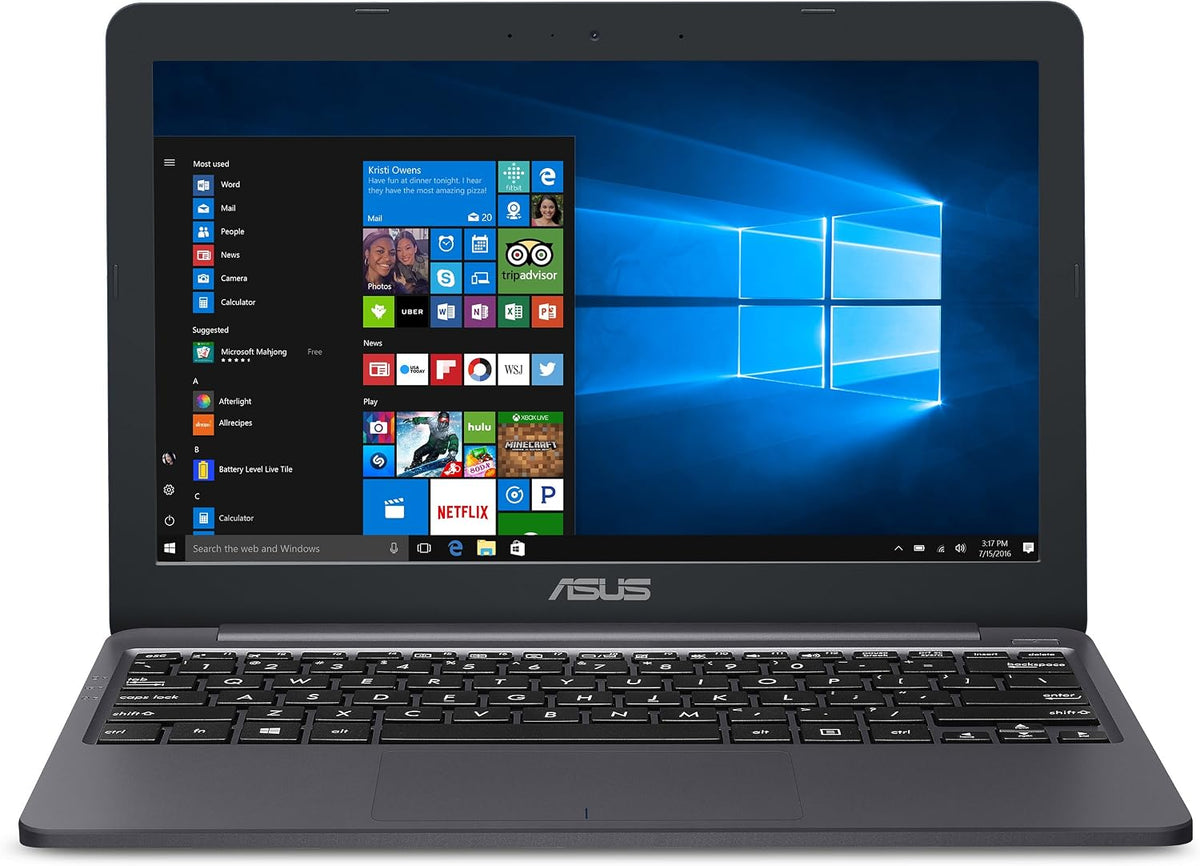 ASUS L203MA-DS04 VivoBook L203MA Laptop, 11.6' HD Display, Intel Celeron Dual Core CPU, 4GB RAM, 64GB Storage, USB-C, Windows 10 Home In S Mode, Up To 10 Hours Battery Life, One Year Of Microsoft 365