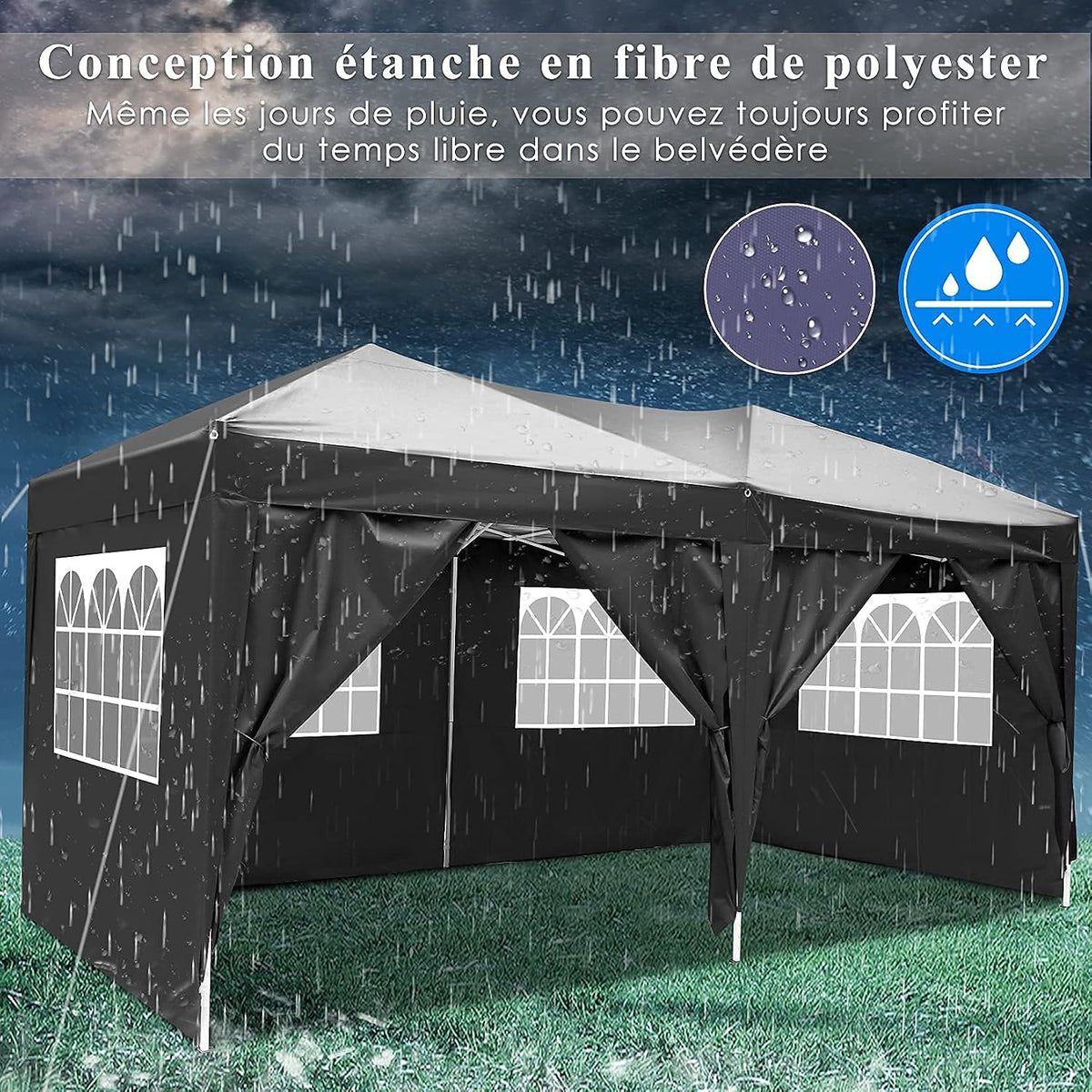 COBIZI Pop Up Canopy Tent Waterproof Canopy Tent Event Shelter B