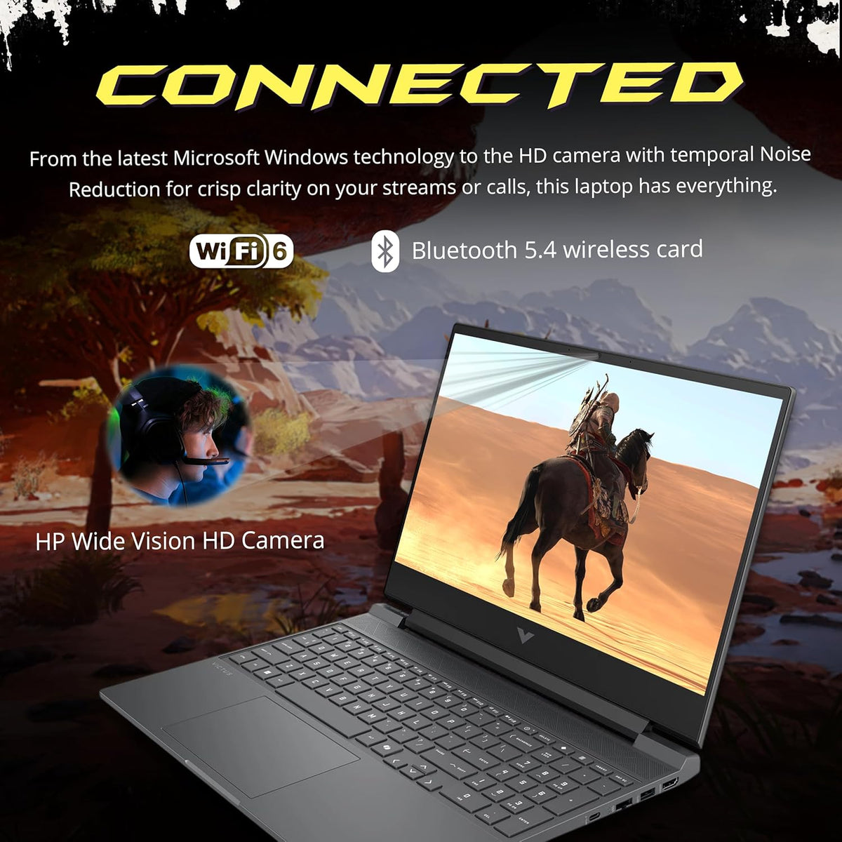 HP Victus 15.6' FHD 144Hz Gaming Laptop, AMD Ryzen 7 7445HS, NVIDIA GeForce RTX 4050, 16GB DDR5, 1TB PCIe SSD, Backlit Keyboard, Copilot, Wi-Fi 6, Windows 11, Mica Silver, 1TB Docking Station Set