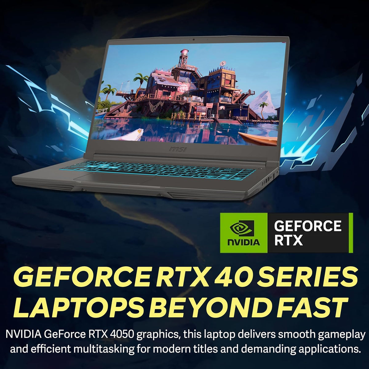 msi Thin 15 15.6' FHD 144Hz Gaming Laptop, Intel i5-13420H, NVIDIA GeForce RTX 4050, 64GB DDR4 RAM, 4TB PCIe SSD, Backlit Keyboard, Wi-Fi 6E, Webcam, Win 11 Pro, Gray, 256GB Docking Station Set