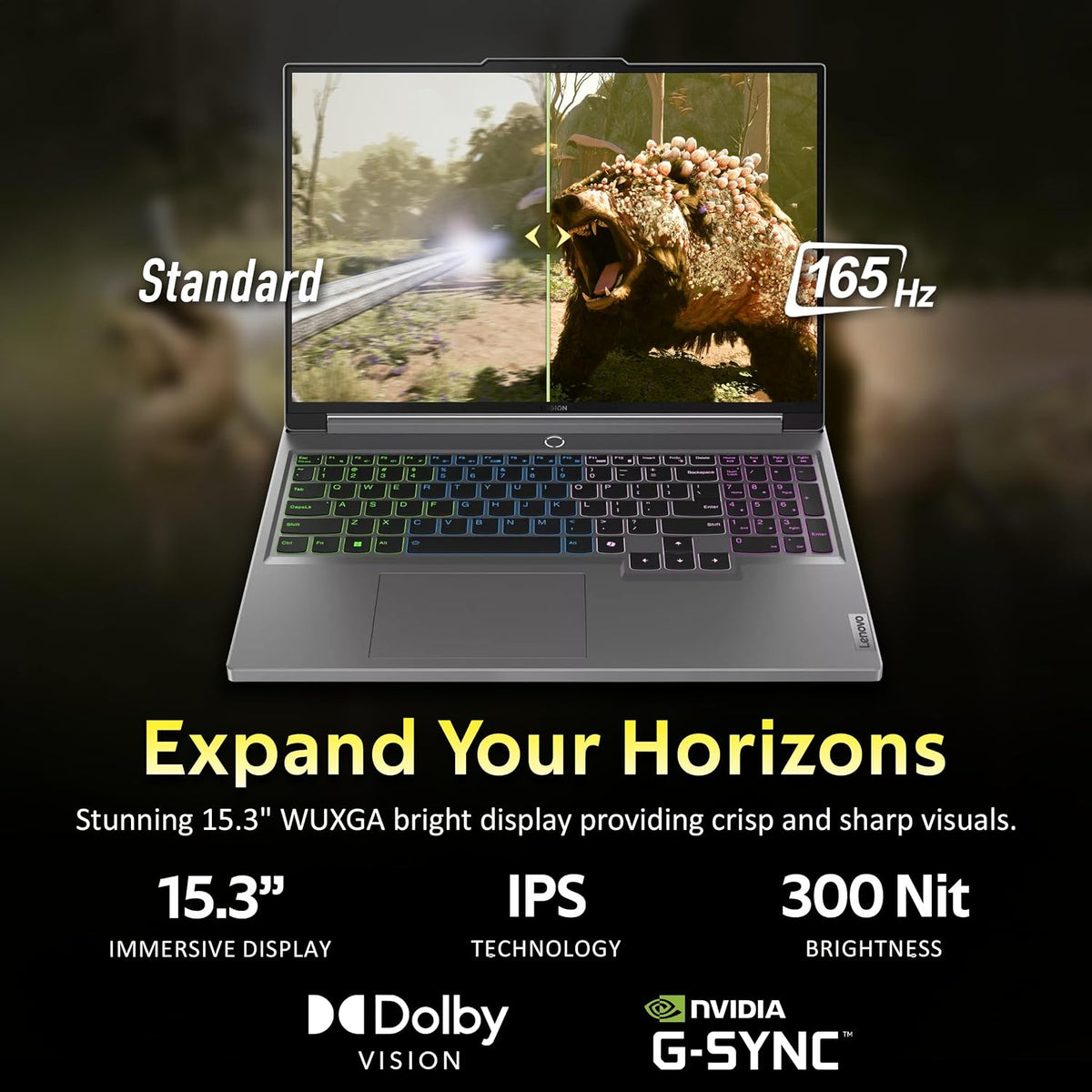 Lenovo Legion 5 15.3' WUXGA 165Hz Gaming Laptop, AMD Ryzen 7 260, GeForce RTX 5060, 16GB DDR5, 2TB Storage (1TB SSD+1TB Docking Station Set), Backlit Keyboard, HD Camera, Wi-Fi 6, Win 11 Pro, Black