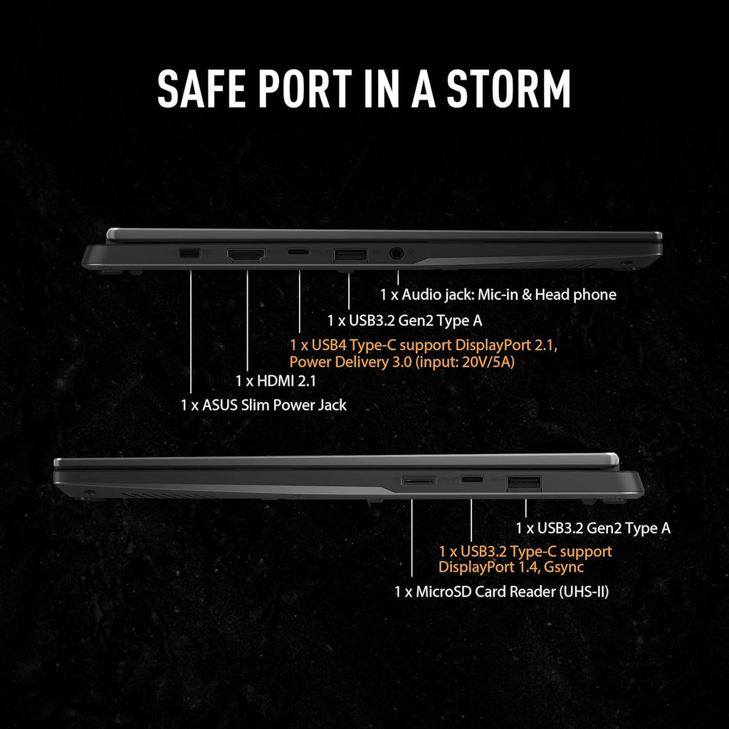 ASUS TUF Gaming A14 Copilot+ PC Gaming Laptop, 14' WQXGA 16:10 165Hz Display, AMD Ryzen™ AI 9 HX 370, NVIDIA® GeForce RTX™ 4060, 16GB LPDDR5X, 1TB PCIe® Gen 4.0 SSD, Wi-Fi 6E, Windows 11, FA401WV-WB94