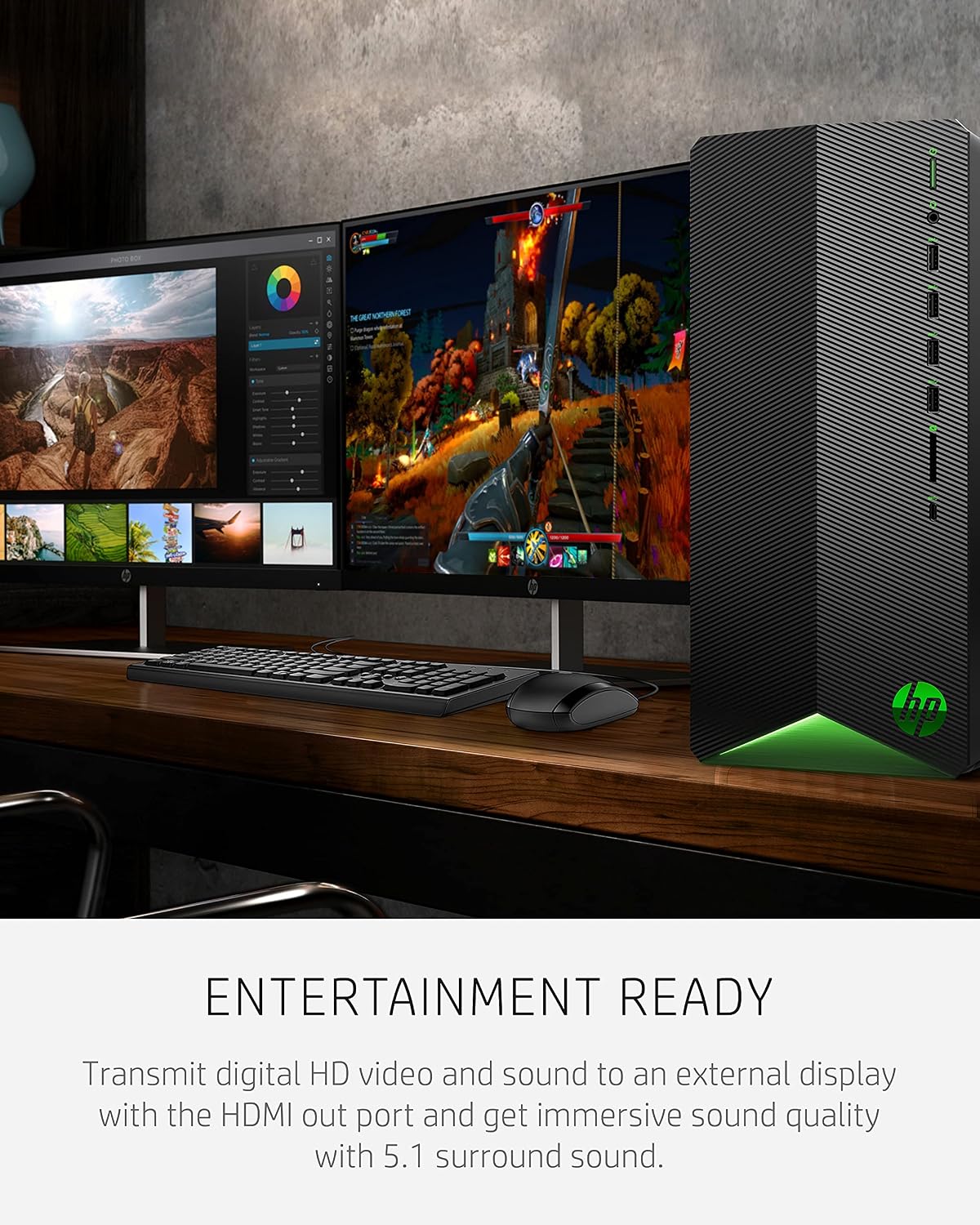 HP Pavilion Gaming PC, NVIDIA GeForce GTX 1650, 11th Gen Intel Core i5-11400F Processor, 8 GB RAM, 512 GB SSD, Windows 11, Wi-Fi 5 & Bluetooth 4.2, 9 USB Ports, Pre-Built PC (TG01-2040, 2021)