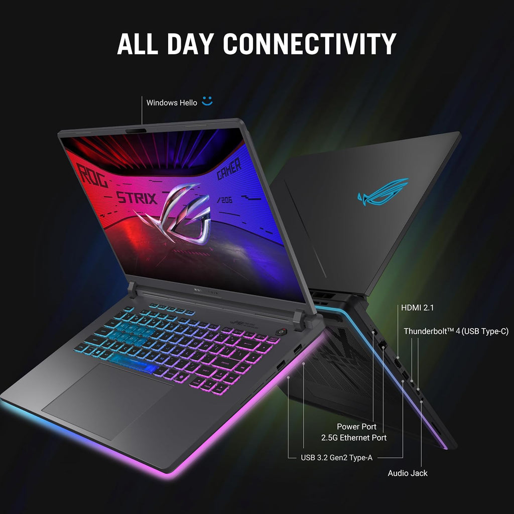 ASUS ROG Strix G16 Gaming Laptop, 16' FHD+ 16:10 165Hz/3ms Display, NVIDIA GeForce RTX 5070 Laptop GPU, Intel Core i9 Processor 14900HX, 32GB DDR5-5600, 2TB SSD, Wi-Fi 7, Win11 Home