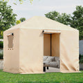 Winter Gazebo Cover for 10x12 Outdoor Hardtop Gazebos, Waterproof Enclosed Canopy Protective Covers Gazebo Accessories with 4 Sand Bags