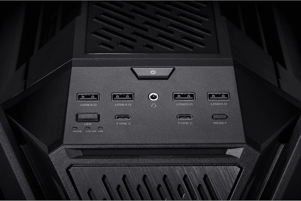 ASUS ROG Hyperion GR701 BTF Edition PC case, ASUS ATX BTF motherboards Support, 420 mm Dual Radiator Support, Four 140 mm Fans, Metal GPU Holder, Component Storage, ARGB Fan hub, 60W Fast Charging