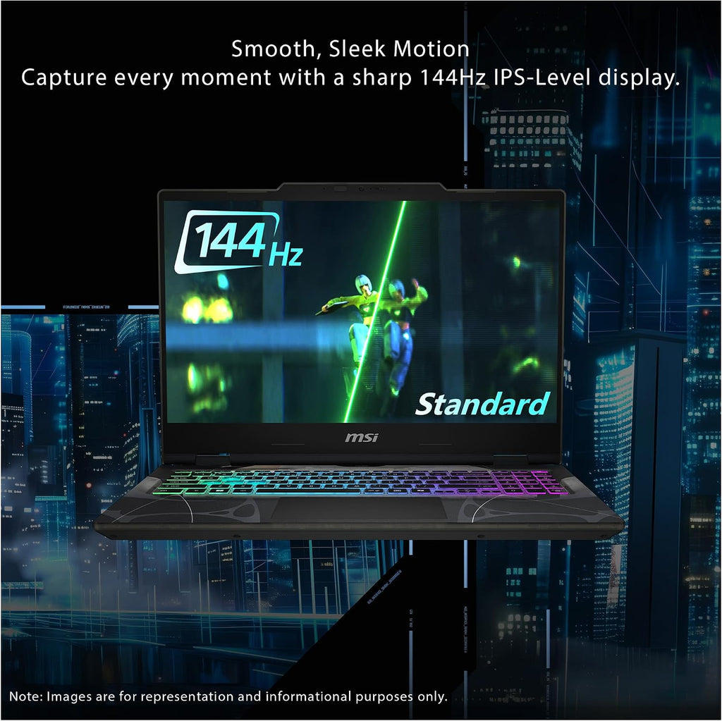 msi Cyborg 17 Gaming Laptop, Intel 7-240H, 96 GB DDR5 RAM, 4 TB PCIe SSD, 17.3' FHD (1920x1080) 144Hz Display, Nvidia G-Force RTX 5060, 4-Zone RGB Keyboard, W11 Home, Translucent Black
