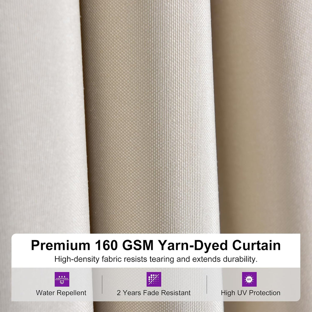 PURPLE LEAF 12' x 16' Outdoor Hardtop Gazebo, Champagne Aluminum Gazebo with Galvanized Steel Double Roof, Curtains and Netting for Patio Lawn and Garden