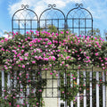 4-Piece Metal Garden Grille 86.7 'x 19.7' Rust Proof Grille (Total Length 182.68 inches) Metal Garden pergola Holiday Decoration Pavilion