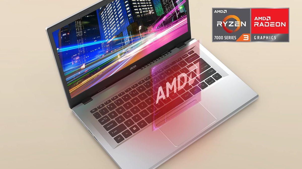 acer Aspire 3 A315-24PT-R08Z Slim Laptop | 15.6' Full HD IPS Touch Display | AMD Ryzen 3 7320U Quad-Core Processor | AMD Radeon Graphics | 8GB LPDDR5 | 256GB NVMe SSD, Silver