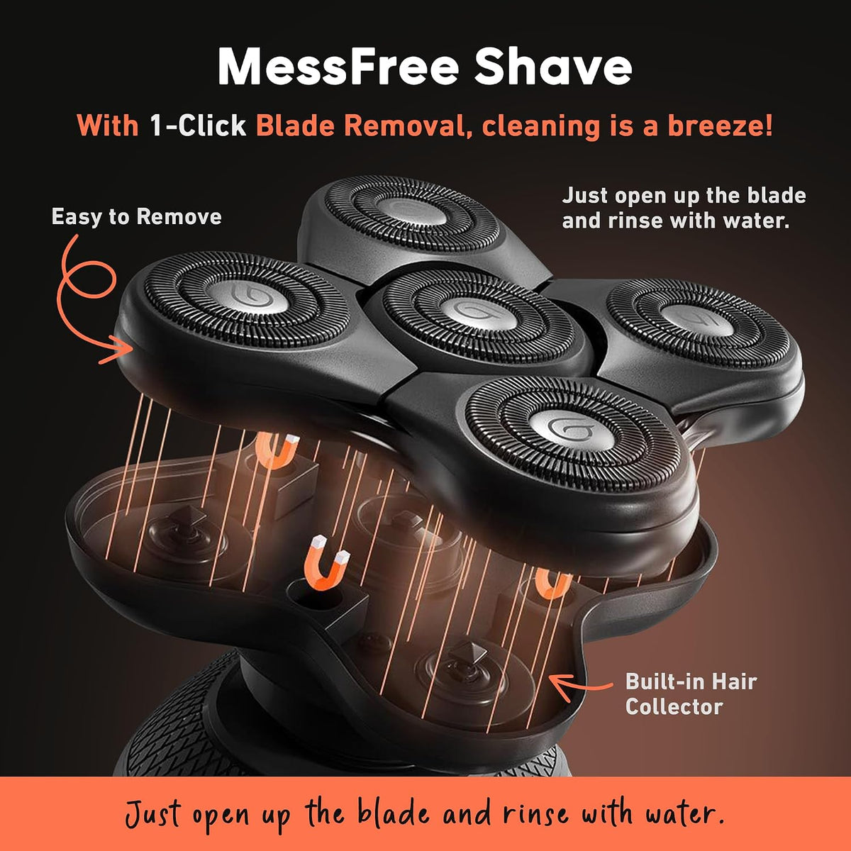 Groomie Crispy AF, Shaving & Grooming Kit for Bald Men - Set Includes BaldiePro Electric Razor, Pre-Shave Oil, Aftershave, Deodorant & Travel Carrying Case - All-in-One Head Shaver Kits for Men