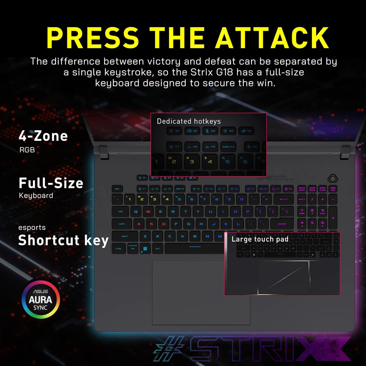 ASUS ROG Strix G18 18' 2.5K 240Hz Gaming Laptop, Intel Ultra 9 275HX, GeForce RTX 5060 8GB GDDR7, 64GB DDR5, 3TB Storage (2TB SSD+1TB Docking Station Set), 4-Zone RGB Backlit Keyboard, Win 11, Gray