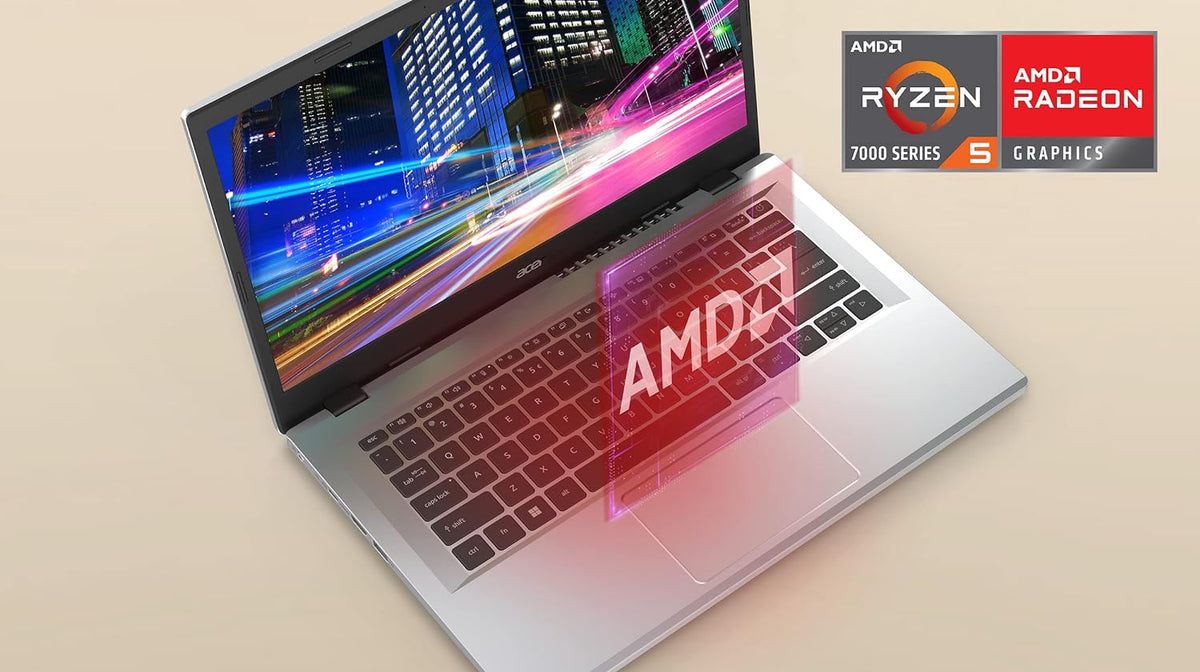 acer Aspire 3 A315-24P-R2SC Slim Laptop | 15.6' Full HD IPS Display | AMD Ryzen 5 7520U Quad-Core Processor | AMD Radeon Graphics | 8GB LPDDR5 | 256GB NVMe SSD | Wi-Fi 5 | Windows 11 Home