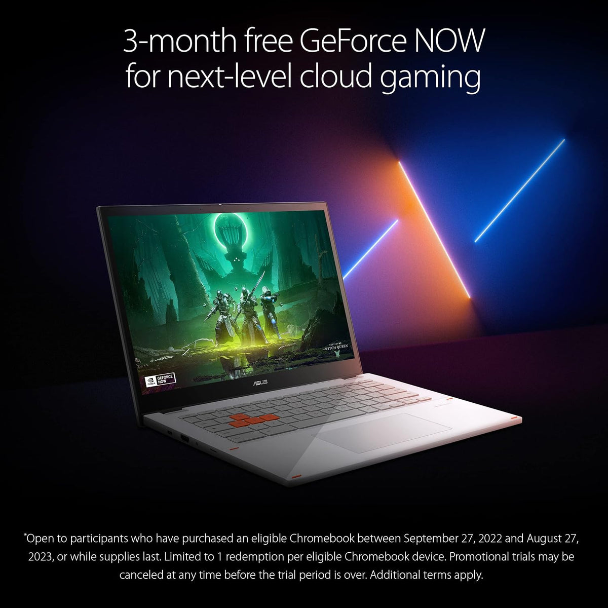 ASUS Chromebook Vibe CX34 Flip Cloud Gaming Laptop with Stylus, 14' 144 Hz Touch Display (1920x1200), Intel® Core™ i5-1235U Processor, 256GB SSD, 8GB RAM, ChromeOS, Pearl White, CX3401FBA-DH586T-S
