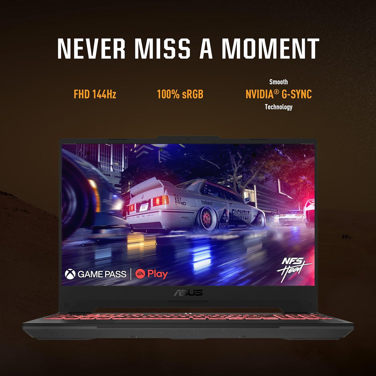 ASUS TUF Gaming A15 (2023) Gaming Laptop, 15.6' FHD 144Hz, 100% sRGB Display, GeForce RTX 4060, AMD Ryzen 7 7735HS, 16GB DDR5, 1TB PCIe SSD, Wi-Fi 6, Windows 11, FA507NV-EH74