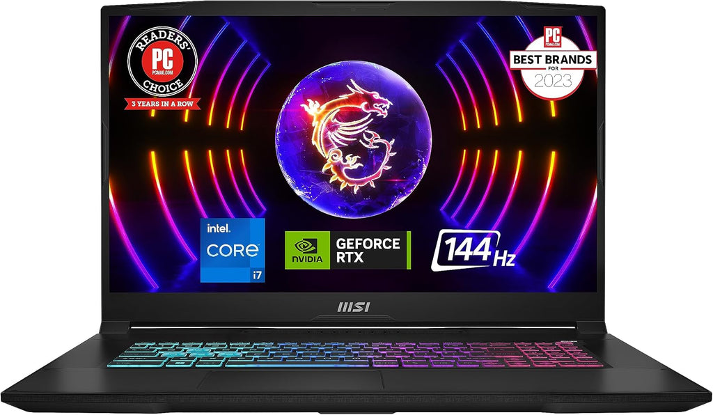 msi Katana 17 Gaming Laptop: 13th Gen Intel Core i7, GeForce RTX 4060, 17.3' 144Hz FHD Display, 32GB DDR5, 1TB NVMe SSD, USB-Type C, Cooler Boost 5, Win11 Home: Black B13VFK-835US