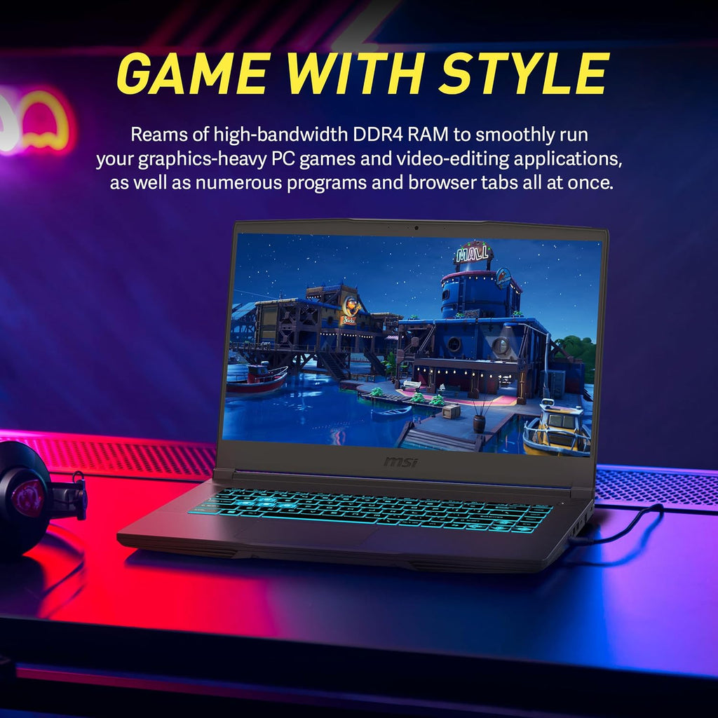 msi Thin 15 15.6' FHD 144Hz Gaming Laptop, Intel i5-13420H, NVIDIA GeForce RTX 4050, 16GB DDR4 RAM, 1TB PCIe SSD, Backlit Keyboard, Wi-Fi 6E, HD Camera, Win 11, Gray, 256GB Docking Station Set