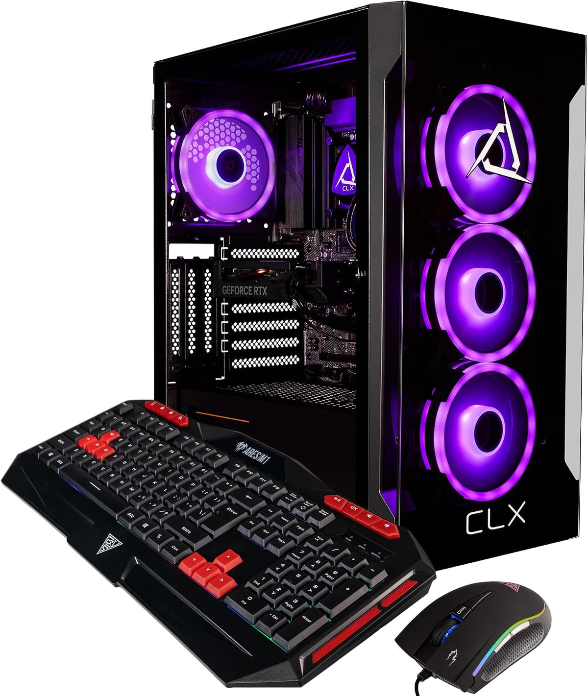 CLX Set Gaming Desktop - Liquid Cooled Intel Core i7 13700KF 3.4GHz 16-Core Processor, 32GB DDR5 Memory, GeForce RTX 4060 8GB GDDR6 Graphics, 1TB SSD, 4TB HDD, WiFi, Windows 11 Home 64-bit