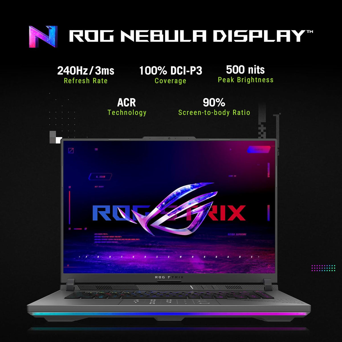 ASUS ROG Strix G16 (2025) Gaming Laptop, 16' ROG Nebula 16:10 2.5K 240Hz/3ms, NVIDIA® GeForce RTX™ 5070 Ti, AMD Ryzen™ 9 9955HX3D Processor, 32GB DDR5-5600, 1TB PCIe Gen 4 SSD, Wi-Fi 6E, Win 11 Home