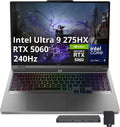 Lenovo Legion 5 16' WQXGA 240Hz Gaming Laptop, Intel Ultra 9 275HX, NVIDIA GeForce RTX 5060, 64GB DDR5, 5TB Storage (4TB SSD+1TB Docking Station Set), 24-Zone RGB Backlit Keyboard, Win 11 Pro, Gray