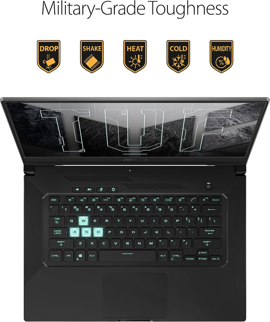 ASUS TUF Dash 15 (2021) Ultra Slim Gaming Laptop, 15.6â€ 144Hz FHD, GeForce RTX 3050 Ti, Intel Core i7-11370H, 8GB DDR4, 512GB PCIe NVMe SSD, Wi-Fi 6, Windows 10, Eclipse Grey Color, TUF516PE-AB73