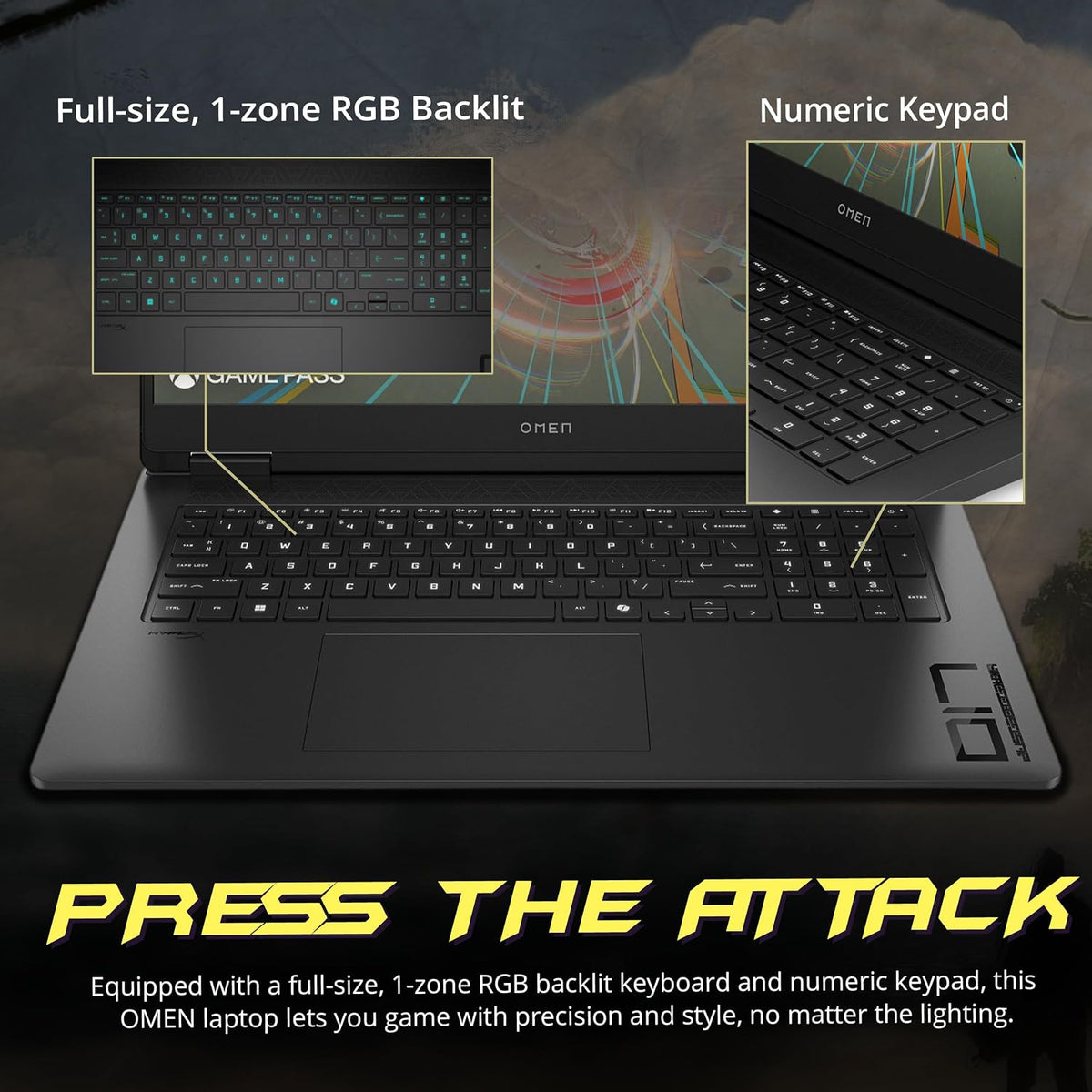 HP Omen 17.3' QHD Gaming Laptop, AMD Ryzen AI 7 350, 64GB DDR5, 3TB Storage(2TB SSD+1TB Docking Station Set), NVIDIA GeForce RTX 5070 8 GB GDDR7, RGB Backlit Keyboard, Win11 Home, Black