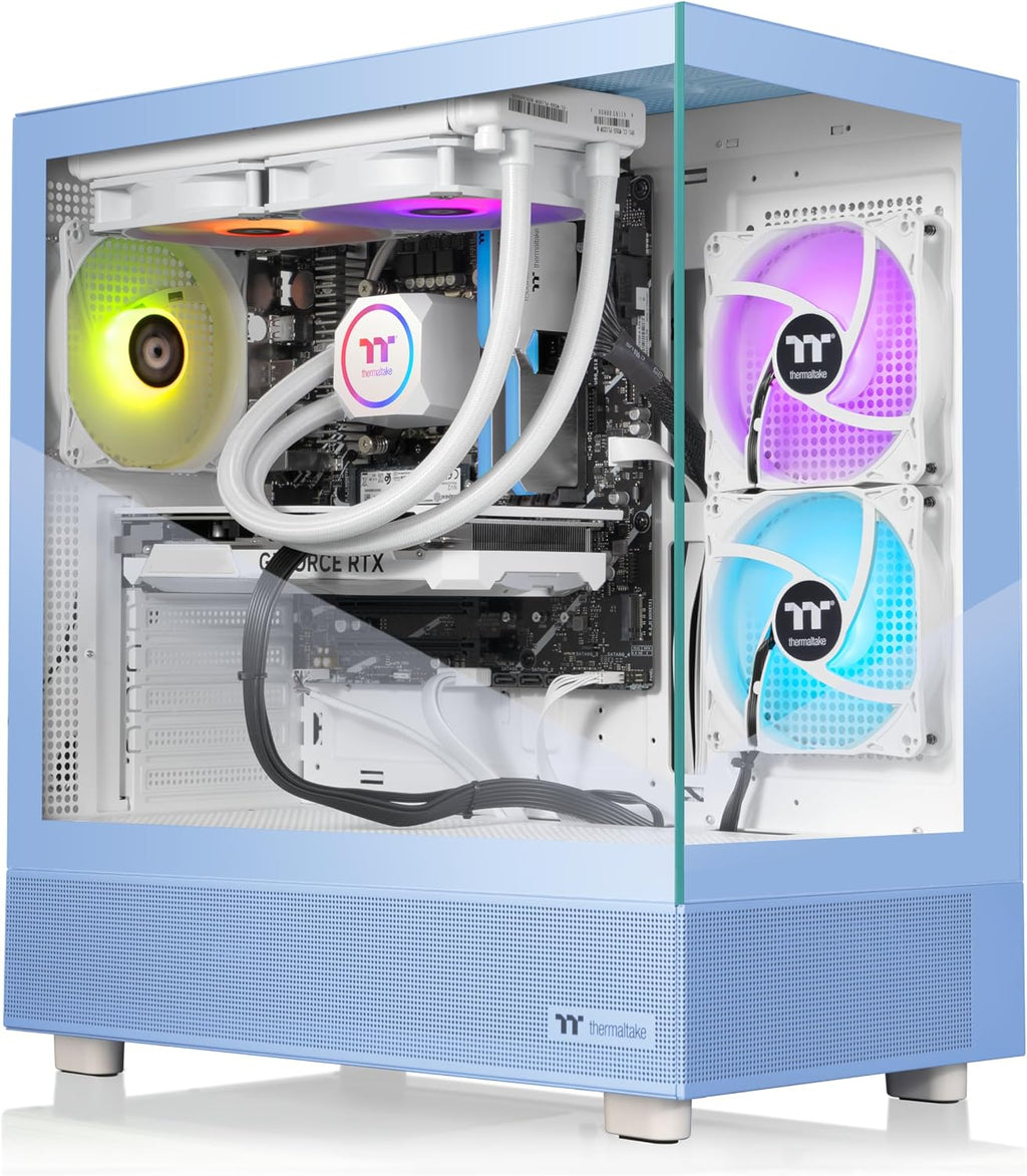 Thermaltake LCGS View 7870H-270 Gaming Desktop (AMD Ryzen™ 7 7800X3D, ToughRam 32GB DDR5 6000MT/s RGB Memory, NVIDIA® GeForce RTX™ 5070, 1TB NVMe M.2, WiFi, Windows 11) V27H-B850-570-LCS