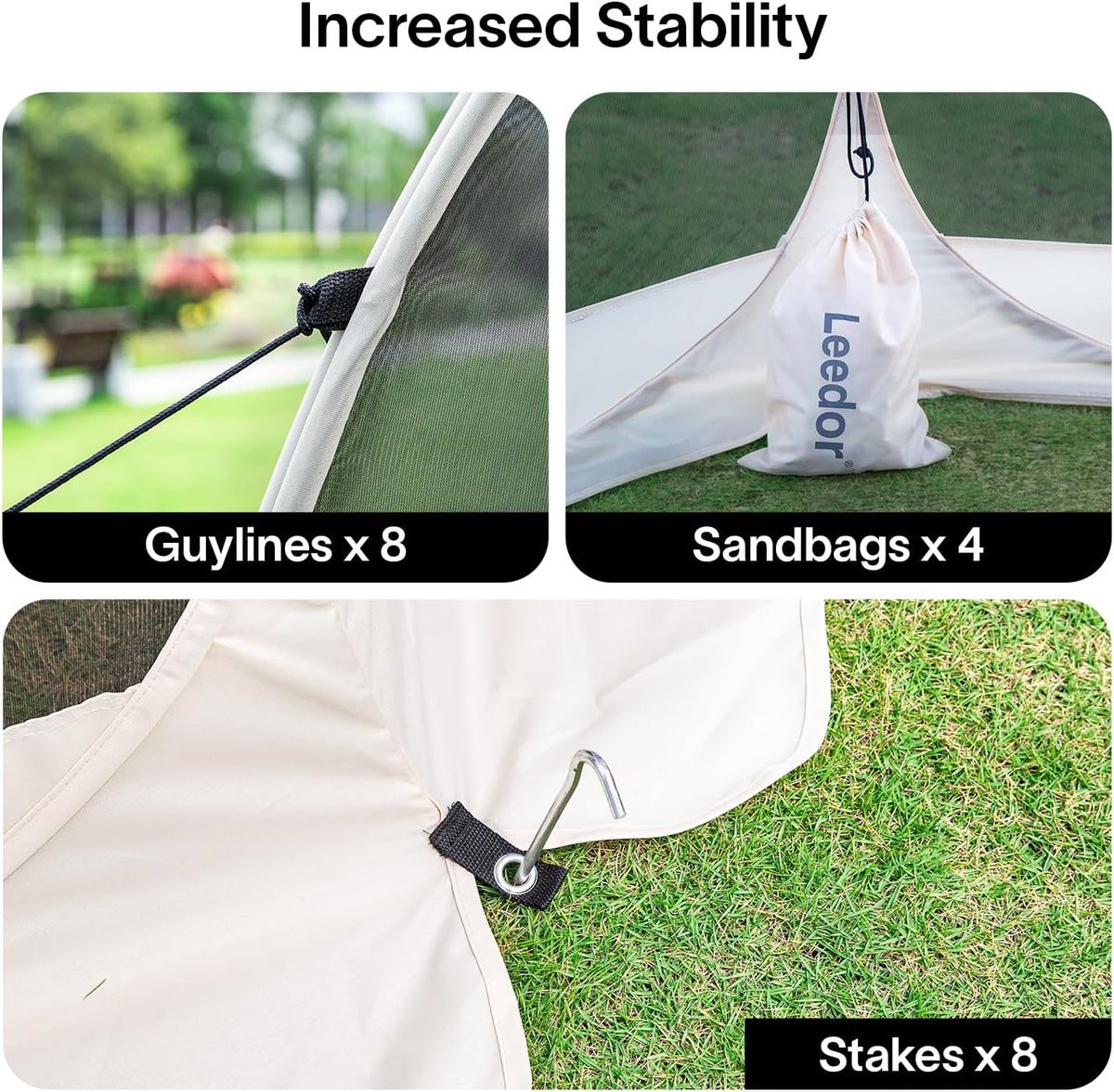 Alvantor® Screen House Gazebo, Pop Up Igloo Screened Canopy Tent with Mosquito Netting Sides,Instant UV Resistant Sun Shelter for Garden,Patio,Backyard,Beige 6 x6 FT