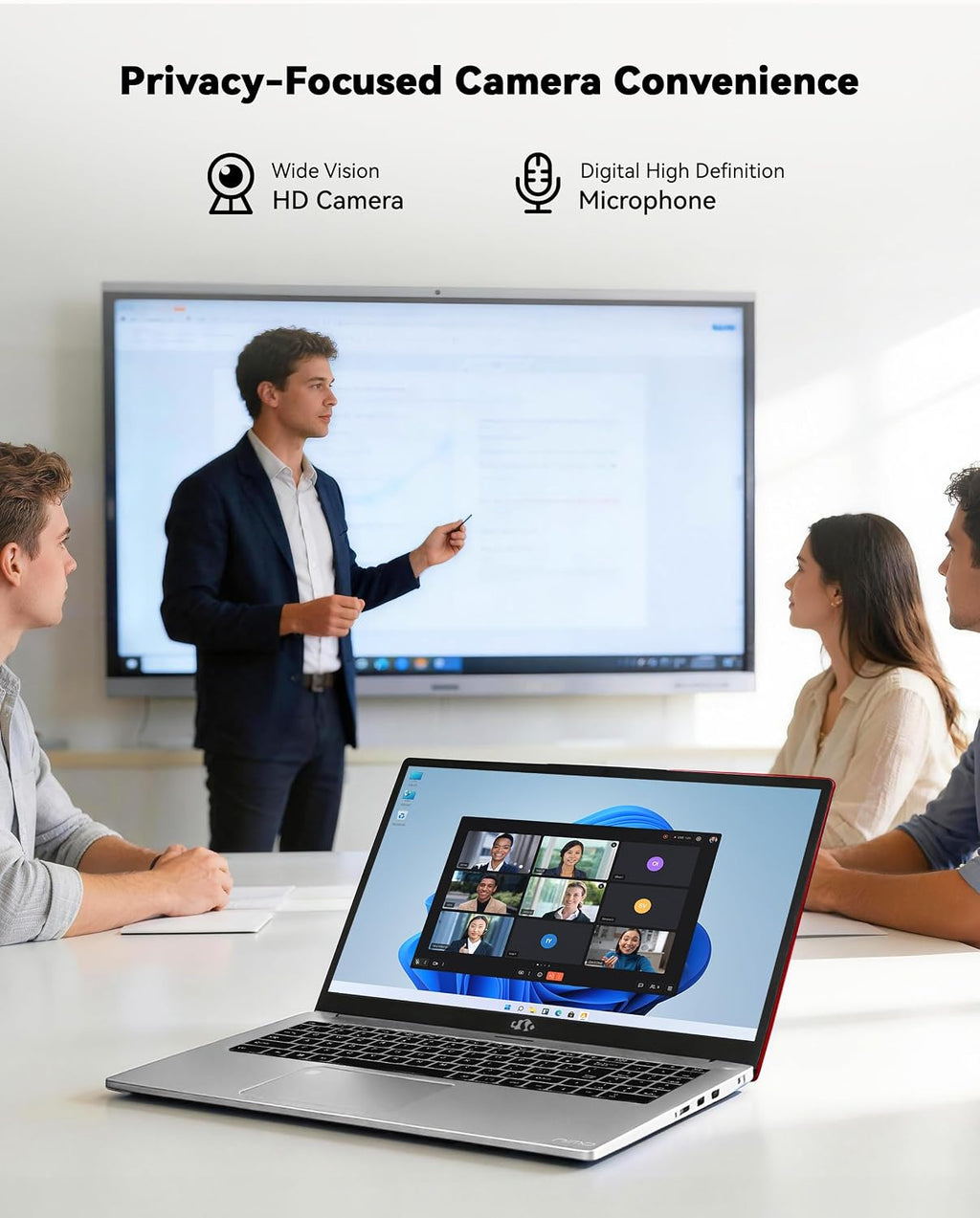 NIMO 15.6' Laptop: Power & Reliability for Student & Office, AMD Ryzen 5 (Up to 3.7GHz), 16GB RAM 256GB SSD, Fast 65W Type-C Charging, Fingerprint, Backlit KB, 2-Year Warranty for Peace of Mind