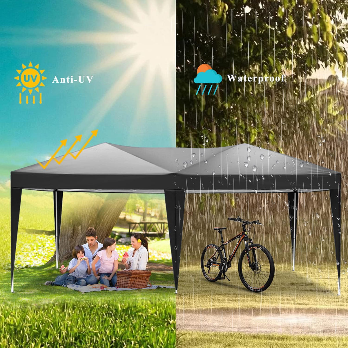 COBIZI Pop Up Canopy Tent Waterproof Canopy Tent Event Shelter B