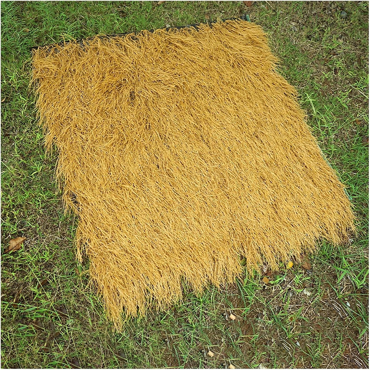 Artificial Thatch Straw Roof, Tiki Thatch Grass Roof, Fireproof Synthetic Palm Thatch Roll Artificial Straw Roll Fake Thatch Roll, Simulation Thatch For Bar Garden Pavilion Roof Decoration(0.5x10m(19.