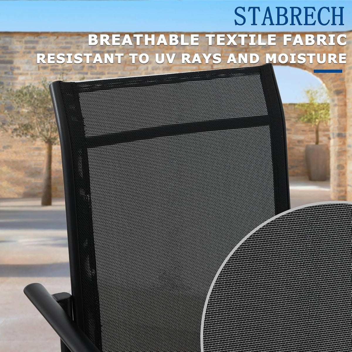 3 Piece Outdoor Dining Set, Patio Table and Chairs Set of 2, 27.6' Black Square Patio Table with 2 Black Stackable Patio Chairs for Lawn, Garden, Porch