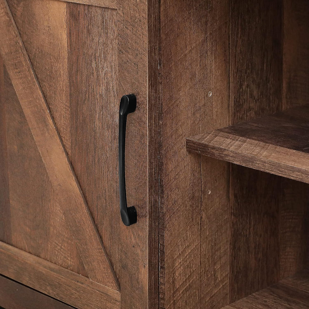 Furinno Cabinet Stand with Storage for TV up to 65 Inch, 70 Inch, Rustic Brown