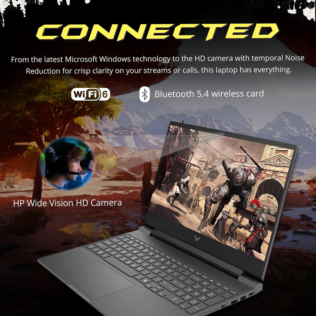 HP Victus 15.6' FHD 144Hz IPS Gaming Laptop, Intel i5-13420H, 16GB RAM, 1.5TB Storage (512GB SSD+1TB Docking Station Set), NVIDIA GeForce RTX 4050, Backlit Keyboard, HD Camera, WiFi 6, Win 11, Silver