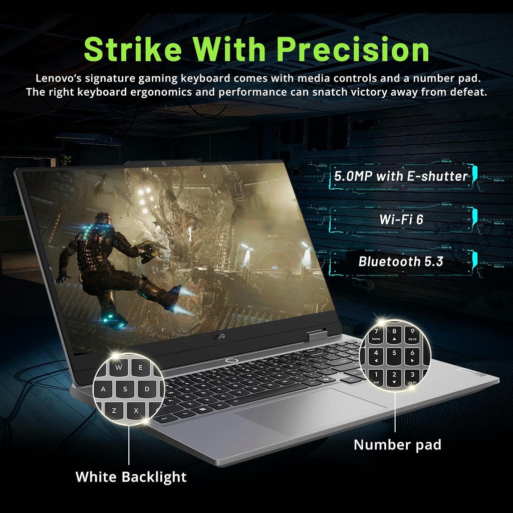 Lenovo LOQ 15.6' FHD 144Hz Gaming Laptop, AMD Ryzen 7 250, GeForce RTX 5050 8GB GDDR7, 16GB DDR5, 1.5TB Storage (512GB SSD+1TB Docking Station Set), Backlit Keyboard, Wi-Fi 6, Win 11 Pro, Gray