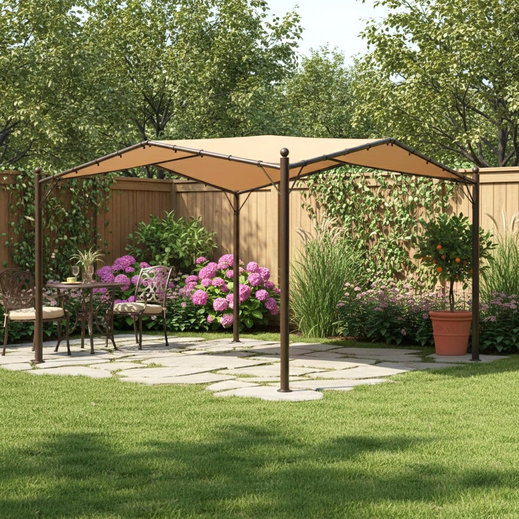 Garden Winds Reinforced Replacement Canopy Top Cover Compatible with The TPGAZ2005 Member's Mark 13' x 13' Butterfly Pavillion - Classic Sand, Riplock 500