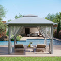 GarveeLife Outdoor Canopy Tent with Mosquito Netting, 11FTfor Patio, Outdoor Gazebo with Portable Carrying Bag